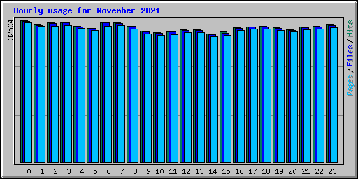 Hourly usage for November 2021