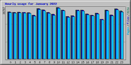 Hourly usage for January 2022